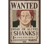 GB Eye - Poster ONE PIECE Wanted Shanks - Produit Officiel - Format 52 x 38 cm - Papier Laminé - Affiche Collector Manga