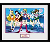 GB eye - SAILOR MOON Tirage encadré Groupe (cadre blanc) 30 x 40 cm