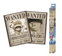 GB Eye - Set de 2 Posters ONE PIECE Chibi Wanted Luffy & Zoro - Produit Officiel - Format 52 x 38 cm - Papier Laminé - Affiches Collector Manga