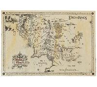 GB eye SPM001 Seigneur des Anneaux Carte Parchemin Poster Bois Divers 65 x 3,5 x 3,5 cm Coloris Assortis