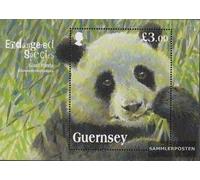 GB - Guernesey Bloc 62 (complète.Edition.) Neuf avec Gomme Originale ** MNH 2013 Panda géant (Timbres pour Les collectionneurs) Autres mammifères (singes/Dinosaures/éléphants...)