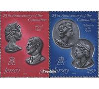 gb - Jersey 185-186 (complète.Edition.) neuf avec gomme originale ** MNH 1978 Queen Elizabeth ii. (Timbres pour les collectionneurs) Famille royale britannique (Diana, Charles, Elisabeth..)