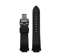 GBA-800 Bracelet de montre FKM modifié compatible avec CASIO GBD-800 GMD-800 GMA-800 GA-800 Bracelet de montre en caoutchouc fluoré for hommes Bracelet en silicone(Black black)