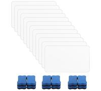 GBACHOOSE Lot de 12 petits tableaux blancs A4 double face avec 12 stylos et 12 gommes, tableau blanc pour salle de ole, maison et bureau
