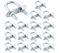GBACHOOSE Lot de 16 boulons en U ronds M6, étrier en U avec filetage M6, boulons en U pour réparation automobile, réparation de bateaux, remorques