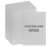 GBACHOOSE Lot de 30 cartes grises A3, 297 x 420 mm, en carton de reliure, 1,5 mm, format pour couverture de livres, reliure, cartes, invitations