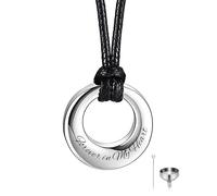 GBAFGLC Collier urne funéraire Circle of Life pour cendres pour homme et femme - Pendentif urne commémorative éternité - Bijou souvenir pour animal domestique chien chat, Unisex, Acier inoxydable, Pas