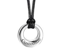 GBAFGLC Collier urne funéraire Circle of Life pour cendres pour homme et femme - Pendentif urne commémorative éternité - Bijou souvenir pour animal domestique chien chat, Unisex, Acier inoxydable, Pas