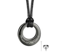 GBAFGLC Collier urne funéraire Circle of Life pour cendres pour homme et femme - Pendentif urne commémorative éternité - Bijou souvenir pour animal domestique chien chat, Unisex, Acier inoxydable, Pas