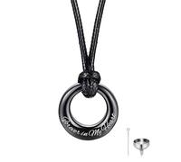 GBAFGLC Collier urne funéraire Circle of Life pour cendres pour homme et femme - Pendentif urne commémorative éternité - Bijou souvenir pour animal domestique chien chat, Unisex, Acier inoxydable, Pas