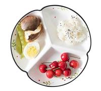 GBASDXU Assiettes à portions, Assiette Divisée En 3 Sections for Repas Équilibré, Plateau À Dîner En Céramique