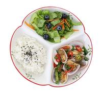 GBASDXU Assiettes à portions, Assiette Divisée En 3 Sections for Repas Équilibré, Plateau À Dîner En Céramique