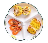 GBASDXU Assiettes à portions, Assiette Divisée En 3 Sections for Repas Équilibré, Plateau À Dîner En Céramique