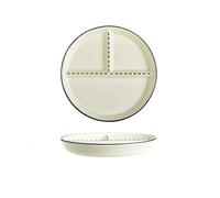 GBASDXU Assiettes à portions, Assiettes Divisées En Céramique, Compartiment Réducteur De Graisse, Vaisselle De Table