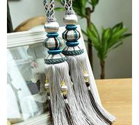 GBASDXU Attaches de Rideaux for Rideaux, Boules suspendues tressées européennes de Luxe, embrasses à Pampilles élégantes, Perles, retenue de draperie de fenêtre