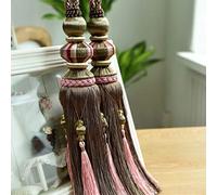 GBASDXU Attaches de Rideaux for Rideaux, Boules suspendues tressées européennes de Luxe, embrasses à Pampilles élégantes, Perles, retenue de draperie de fenêtre