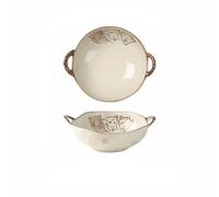 GBASDXU Bol à soupe à deux anses, Bols Ramen Bol À Fruits Rétro En Céramique À Double Oreille, Assiettes À Salade De Nouilles Chinoises, Soupe, Assiettes À Dîner Instantanées