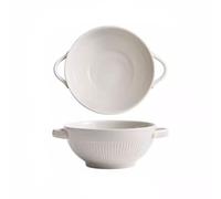 GBASDXU Bol à soupe à deux anses, Bols Ramen Bol À Fruits Rétro En Céramique À Double Oreille, Soupe De Nouilles Instantanées for La Maison, Salade, Grand Bassin Simple, Assiettes À Dîner