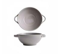 GBASDXU Bol à soupe à deux anses, Bols Ramen Bol À Fruits Rétro En Céramique À Double Oreille, Soupe De Nouilles Instantanées for La Maison, Salade, Grand Bassin Simple, Assiettes À Dîner