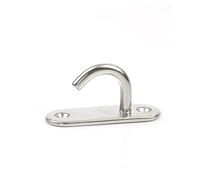 GBASDXU Crochet à œillet for plaque de fixation, 1 pièce, crochet mural robuste, plaque à œillet fixe, boucle de porte de terrasse, support de montage au plafond en forme de U(Type 6,6.0mm)