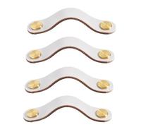 GBASDXU Poignées en cuir, Poignée en cuir de couleur for porte d'armoire, paquet de 4, Anti-Collision, joli tiroir de garde-robe