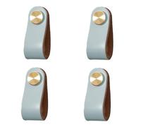 GBASDXU Poignées en cuir, Poignée en cuir de couleur for porte d'armoire, paquet de 4, Anti-Collision, joli tiroir de garde-robe
