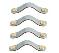 GBASDXU Poignées en cuir, Poignée en cuir de couleur for porte d'armoire, paquet de 4, Anti-Collision, joli tiroir de garde-robe