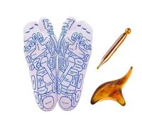 Gbbazu Chaussettes de Réflexologie avec Outils de Massage, Stylo d'Acupression, Soulagement de la Douleur des Pieds pour Massage des Pieds (Femmes)