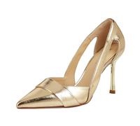 GBBRZKTB Talons Hauts Escarpins Talons Aiguilles Bout Pointu Femme Chaussures Enfiler pour Bureau Mariages Soirées 8,5cm,Gold-38