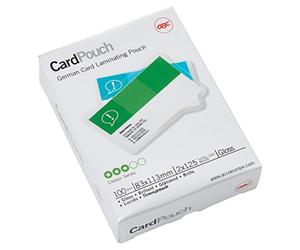 GBC 3743154 Pack de 100 Pochettes Brillantes Format Carte 83 x 113 mm 2 x 125 microns