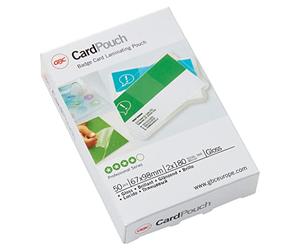 GBC 41611E Pack de 50 Pochettes brillantes 67 x 99 mm 2 x 180 microns