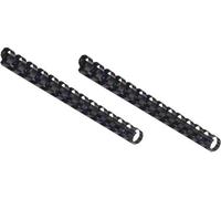 GBC Dos de reliure en plastique DIN A5 14 anneaux 12 mm noir 100 pièces