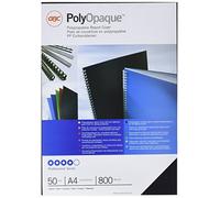 GBC ESP425804 Pack de 50 Couvertures polypropylène Noir