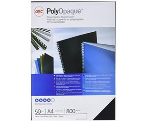 GBC ESP425804 Pack de 50 Couvertures polypropylène Noir
