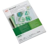 GBC HeatSeal Document Pouch - 38 microns - pack de 200 - brillant - 303 x 426 mm pochettes plastifiées https://www.fnac.com/mp6563358/GBC-Pochettes-a-plastifier-format-A3-brillant-75-mic-2x37-5-pqt-200/w-4?oref=13a86fea-363f-ec9b-771f-72d267ce1919