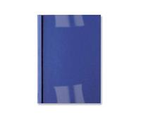 GBC | Lot de 100 Couvertures de reliure thermique LeatherGrain A4 | Dos grain cuir bleu roi et face transparente | Tranche 3 mm - jusqu’à 30 feuilles | ThermaBind | Réf. IB451010