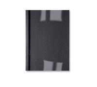 GBC | Lot de 100 Couvertures de reliure thermique LinenWeave A4 noir | Dos LinenWeave 240 g/m² et face PVC 150 microns | Tranche 3 mm - jusqu’à 30 feuilles | Réf. IB386015