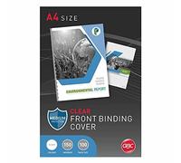 GBC | Lot de 100 Plats de Couverture HiClear A4 | PVC Ultra Transparent 150 Microns | Finition Haut de Gamme | Protection Légère | Présentations Soignées | CE011580E