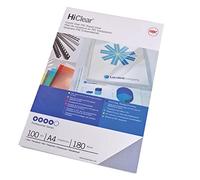 GBC | Lot de 100 Plats de Couverture HiClear A4 | PVC Ultra Transparent 200 Microns | Finition Haut de Gamme | Protection Professionnelle | Présentations Soignées | CE012080E