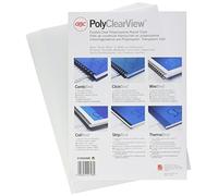 GBC | Lot de 100 Plats de couverture PolyClearView A4 | Transparent mat givré 200 microns | Recyclable | Finition premium | Réf. 2100536E