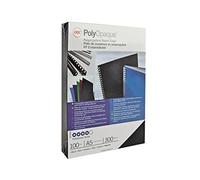 GBC | Lot de 100 Plats de couverture PolyOpaque A4 | Blanc| 300 microns | Polypropylène recyclable | Texture sablée | Réf. IB386817