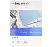 GBC | Lot de 25 Plats de Couverture LeatherGrain A4 | Grain Cuir Ivoire 250 g/m² | Finition Haut de Gamme | Protection Professionnelle | Présentations Soignées | CN40045