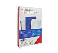 GBC | Lot de 25 Plats de Couverture LeatherGrain A4 | Grain Cuir Noir 250 g/m² | Finition Haut de Gamme | Protection Professionnelle | Présentations Soignées | CN040010