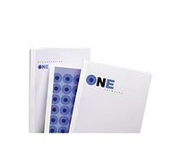 GBC | Lot de 50 Couvertures de Reliure Thermique ThermaBind A4 | Tranche 50 mm | Dos Blanc Satiné | Face Transparente PVC | Jusqu’à 440 Feuilles | Finition Premium | Professionnels | IB370151