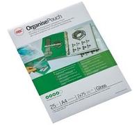 GBC Organise Laminating Pouch - 75 micromètres - pack de 25 - brillant - 229 x 303 mm pochettes plastifiées G