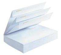 GPV 23472 Enveloppe Précasée Vélin D L 110 x 220 mm Bloc Détachable Fond Bloc de 50 Gris