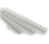 GBC Peignes métal WireBind A5 6 mm - 24 anneaux - 55 feuilles - Argent - Lot 100