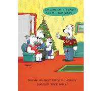 GBCC Carte de Noël amusante pour homme et femme - Blague festive grossière - Carte de vœux de Noël humoristique avec enveloppe - « Nobody Guessed Free Will »