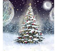 GBCC Cartes de Noël caritatives - Lot de 10 - Cartes de vœux de Noël premium avec enveloppes - Sapin festif sous la neige - Soutien aux œuvres caritatives du Royaume-Uni