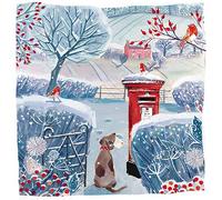 GBCC Ling Design Lot de 6 cartes de Noël artistiques caritatives - « Post For The North Pole » - 6 cartes de 1 design illustré - Par The Great British Card Company, multicolore, 141 x 141 mm
